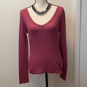 Halogen Ribbed V-Neck Tee